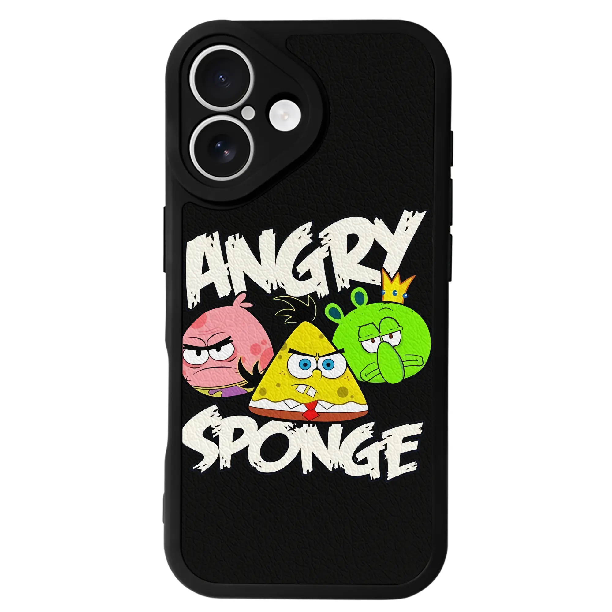 スポンジボブ グッズ スポンジボブ - IPhone 16シリーズ対応 ・ シリコンスマホケース ・ レザー調 ・ 高精度フィット ・ 耐衝撃 ・ ワイヤレス充電対応 ・ 精密カット